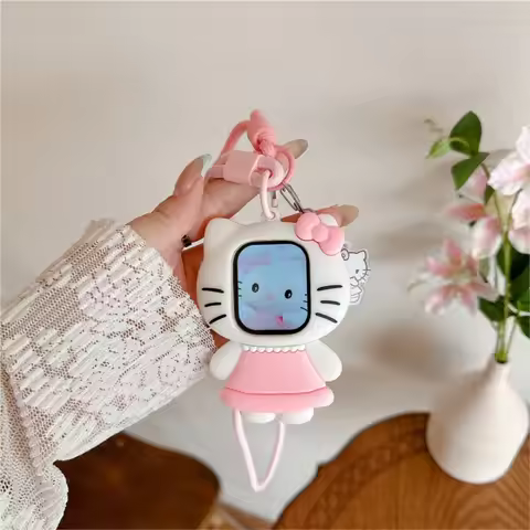 Cute Chic Hello Kitty Lanyard Case For Apple Watch Sport 1/2/3/4/5/6/7/8/9st Gen S10 S11 Ultra SE 38