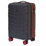 Condotti 20" black luggage embossed with cobweb pattern