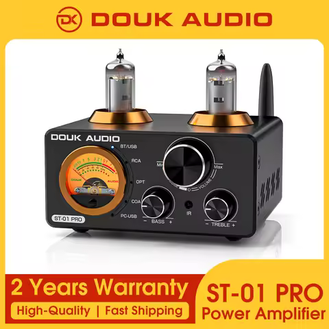 Douk Audio HiFi Vacuum Tube Power Amplifier Bluetooth 5.0 Stereo Receiver USB DAC COAX/OPT Digital A