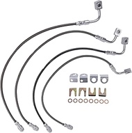 maXpeedingrods Extended Brake Lines for Jeep Wrangler JK JKU 2007-2018 2WD 4WD for 4-6" Lifts, Front