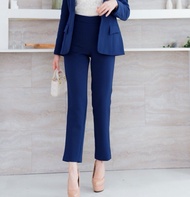 เสื้อสูทผู้หญิง1กระดุมแต่งกระเป๋าอกNO.2426กางเกงทรงกระบอกเล็กขายาว No.2426-2 (S-6XL)
