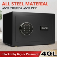 Steel Money Security Box with Keypad Deposit Cash Easily Black Durable Small Safe Deposit Boxs
