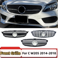 For Mercedes Benz C class W205 C205 C43 2014-2018 Stars GT Style Front Inlet Mesh Grille Bumper Gril