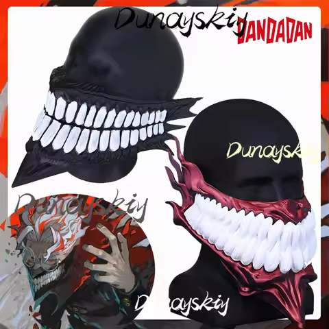 Ken Takakura Red Black 3D Mask for Cosplay DAN DA DAN Okarun Roleplaying Horror Halloween Scary Masq
