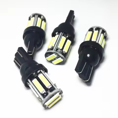 4Pcs Car License plate lamp W5W T10 LED 7020 10SMD 194 168 White Blue Motorcycle For Clearance Light