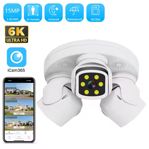 ANBIUX 6K 15MP HD Three Screens WiFi IP Camera Wireless Outdoor PTZ 3-Lens Human Auto Tracking Surve
