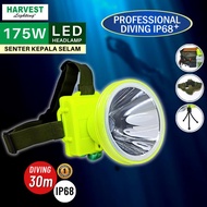 175WLAMP PROFESSIONAL DIVING IP68 HARVEST LED SENTER KEPALA SELAM