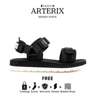 SAOKI - Sandals Traveling Pria Slop Sendal Slip On Wanita Hiking Arterix Broken White