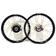 Y15ZR Y16 Set Racing Boy 140/160X17 Black, RCB Hub Gantang, Lidi/Spoke Gold Complete One Set Tyre