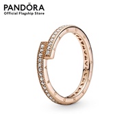 Pandora logo Pandora Rose ring with clear cubic zirconia เครื่องประดับ แหวน แหวนโรสโกลด์ สีโรสโกลด์ แหวนสีโรสโกลด์ แหวนแพนดอร่า แพนดอร่า