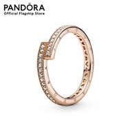 Pandora logo Pandora Rose ring with clear cubic zirconia เครื่องประดับ แหวน แหวนโรสโกลด์ สีโรสโกลด์ 