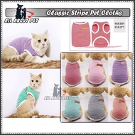Ready Stock Baju Kucing Corak JalurCat Cloth Cat T Shirt Cat Shirt Baju Kucing Murah Baju Kucing Com