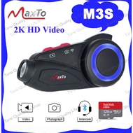 2024 New Maxto M3S Motorcycle Camera 360° Shooting Video 1000m Group 6 Riders Bluetooth Helmet Inter