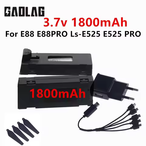 Rechargeable RC Drone 3.7V 1800mAh Battery an Charger For E88 E88PRO E99 E99PRO P1 K3 P10 A13 E525 R