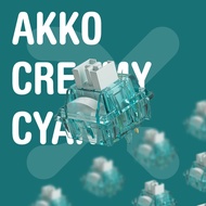 [CLICKY] Akko Creamy Cyan | 50gf Clicky Tactile Factory Lubed Mechanical Switch