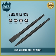 ◹ ◕ ▫ Chipping Gun Drill Bit Chisel (Flat & Pointed)