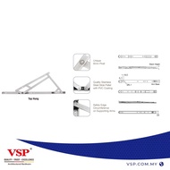 300VS - VSP-SUS304-Side Hung Stay 22SG 4Bar 16" x 3.0mm / 18" x 3.0mm, 6Bar 24" x 3.0mm