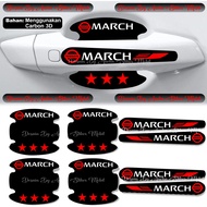 8 Pcs March Car Door Handle Protector Stickers Nissan March Handle Stickers