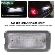 POKERFACE Car LED License Plate Light for Fiat 500/Abarth 500C 2007-2016 Replacement Number Plate La