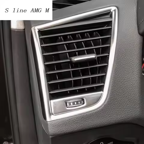 Car Styling AC Outlet Trim Refit Air Outlet Frame Decoration Sticker cover Interior For Audi brand Q