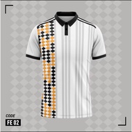 Baju Polo Lelaki Jersey Futsal Bolasepak Jurulatih Guru PJ Design Terbaru Kolar Short Sleeve Unisex