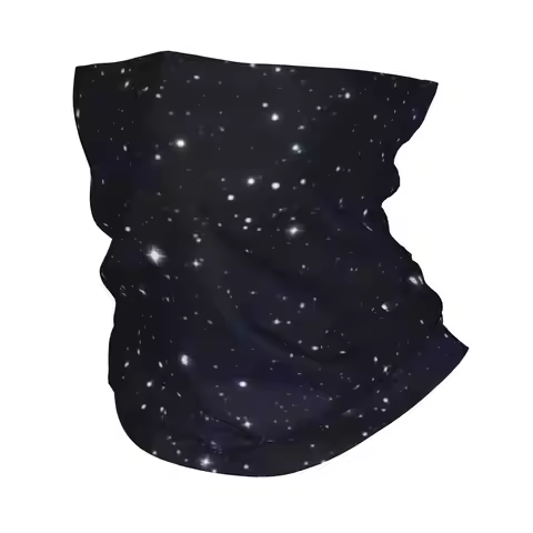 Custom Night Sky Space Galaxy Bandana Neck Gaiter for Ski Camping Women Men Wrap Scarf Universe Head