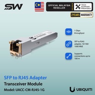 Ubiquiti UACC-CM-RJ45 - SFP to RJ45 transceiver that supports 1G connections up to 100 m.