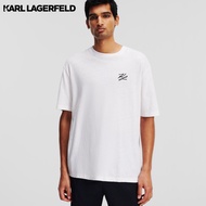 KARL LAGERFELD - RTW-1 AUTOGRAPH LINEN BLEND T-SHIRT