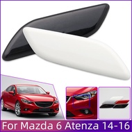 2Pcs  For Mazda 6 Atenza 2014 2015 2016 Front Headlight Washer Spray Nozzle Cover Cap Auto Parts Hea
