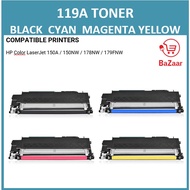 [Compatible] HP 119A Laser Toner Cartridge Black Cyan Magenta Yellow for HP 150NW 150A MFP178NW MFP1