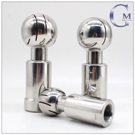 1-1/4" 304/TP316L Stainless Steel Sanitary Rotary Spray Ball Female Thread 360 Degree Rotating Tank 