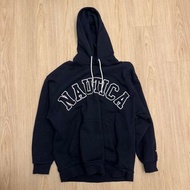 NAUTICA JAPAN Arch Logo Sweat Hoodie 帽T 213-1250 深藍色 二手 尺寸L