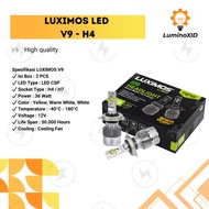 Lampu Utama Mobil 36W H4 Extreme Bright 3 Color White Yellow Warm White V9 LUXIMOS - NINE LUMINOXID
