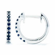 18K白金 藍寶石耳環