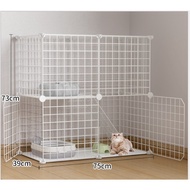 Cheap and beautiful 3-storey 2-storey cat cage, simple multi-purpose assembly with powder-coated iro