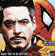 Tony Stark & Spider-Man - Marvel - Keetatat Famous Popart - THAILAND - 泰國 - 掛畫 - 現貨📦Perfect Gift 🎁 禮