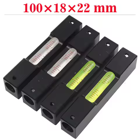 Haccury Portable Bar Bubble Level with Glass Vial Ampules Length 100mm Accuracy 0.6 0.3 1.0 Availabl