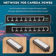 8 Ports Poe Injector Poe Splitter for Cctv Network Poe Camera Power Over Ethernet Ieee802.3Af
