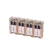 Storacell by Powerpax Slimline 9 Volt Battery Storage Caddy, Clear, Holds 4 Batteries (Not Included)