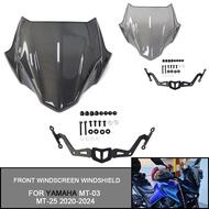 For YAMAHA MT-03 MT03 MT MT25 MT 25 MT-25 2020-2024 2023 2022 Motorcycle Accessories Windscreen Wind