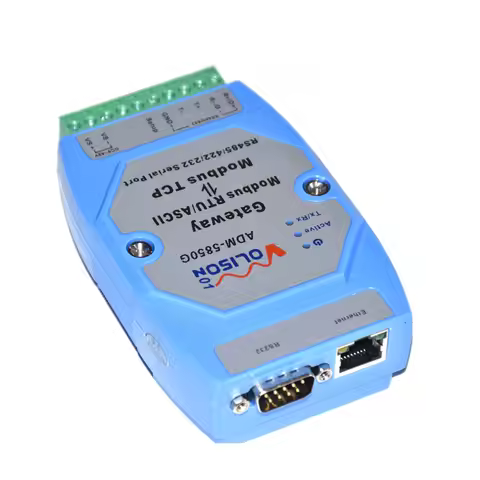 ADM-5850G Industrial Modbus Gateway Server, MODBUS RTU/ASCII to Modbus TCP, Support PLC Serial Port