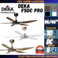 DEKA (New 2025) F5DC Pro56" inches DC motor Remote control 5 Blades 56” Ceiling fan Kipas Siling 吊风扇