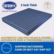 URATEX Foam Mattress With Cover 2 Inch Thick Single Double Queen Size COD