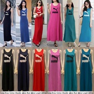 Casual Muslimah Women Singlet Long Dress Jubah Cotton/ Long Dress Cotton