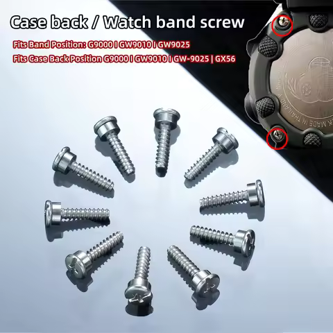 2PCS Watch Band & Case Back Screws Accessories With Tool For Casio G-9000 GW9010 GW9025 King G GX-56