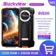 Blackview BV8200 Rugged Phone 6.49" 2.4K 120Hz Display Helio G100 12GB 256GB NFC Flashlight Android 
