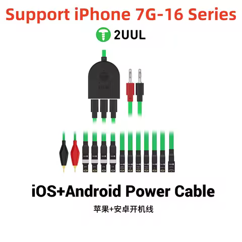 2UUL PW02 Power Boot Cable Data Startup Multi 3 Type-C Not Knotted for iPhone 7-16PM Android Detecti
