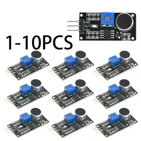 1-10PCS Sound Sensor Module 3 Pin Voice Sound Detection Sensor Amplifier LM393 Electret Microphone D