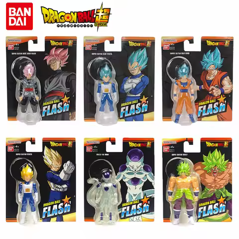 Original Bandai Dragon Ball Anime Figures FLASH Black Zamasu Goku Vegeta Frieza Broly Action Figurin