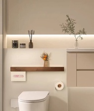 美妝護膚品收納架 浴室衛生間置物架 免釘安裝 胡桃木